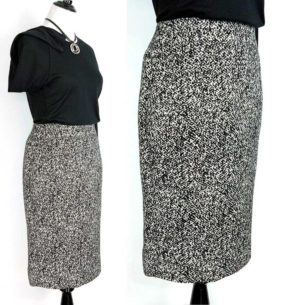 White House Black Market Tweed Pencil Career Office Skirt Size 8 - Picture 5 of 16